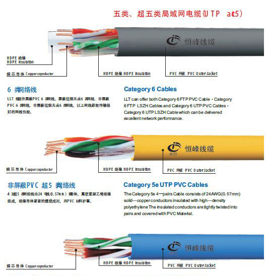 	          	恒峰安信超5类局域网电缆 				