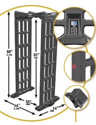 便携式金属探测门 型号：M-scope